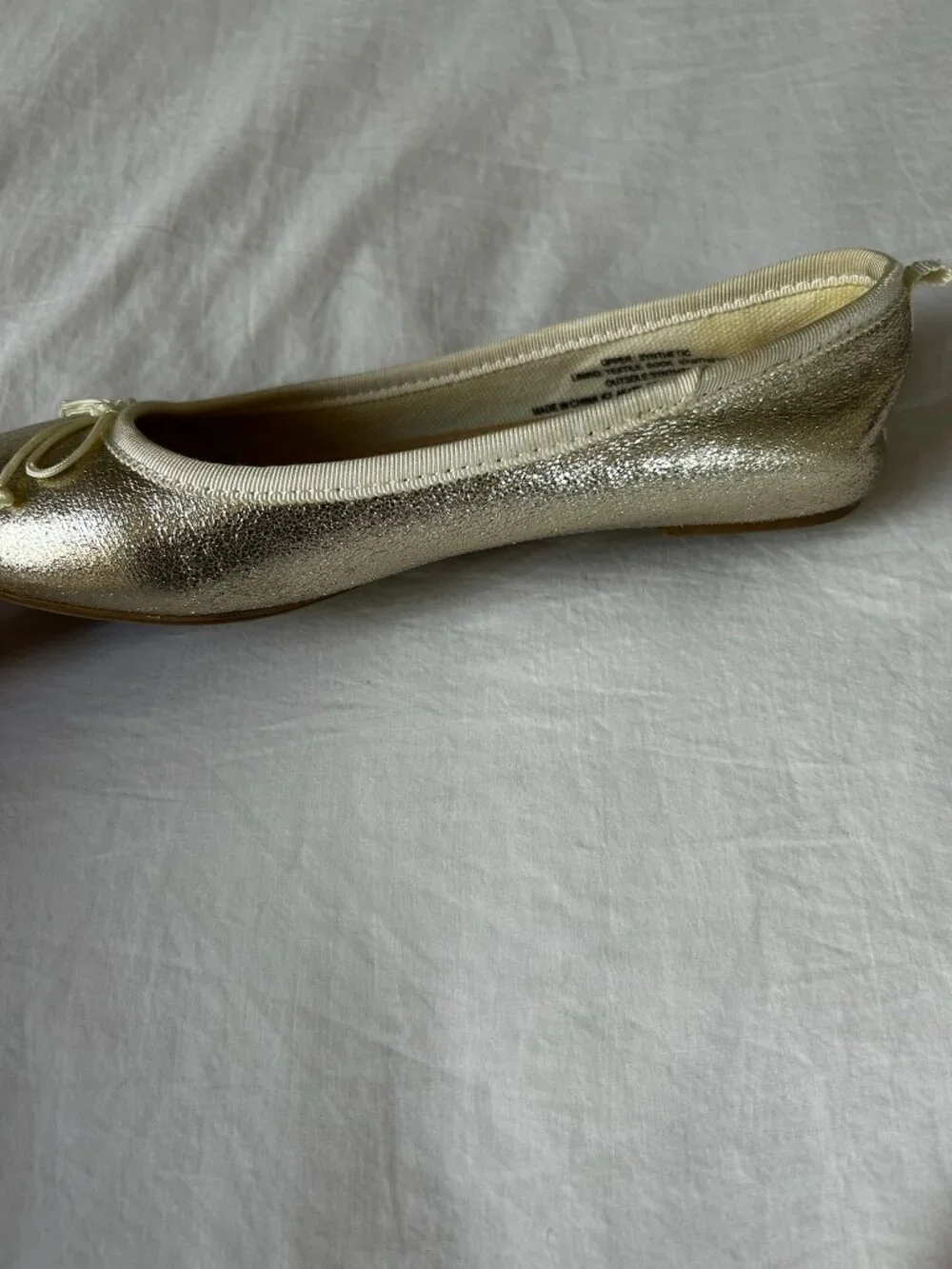 Girls Crewcuts Metallic Gold Ballet Flats